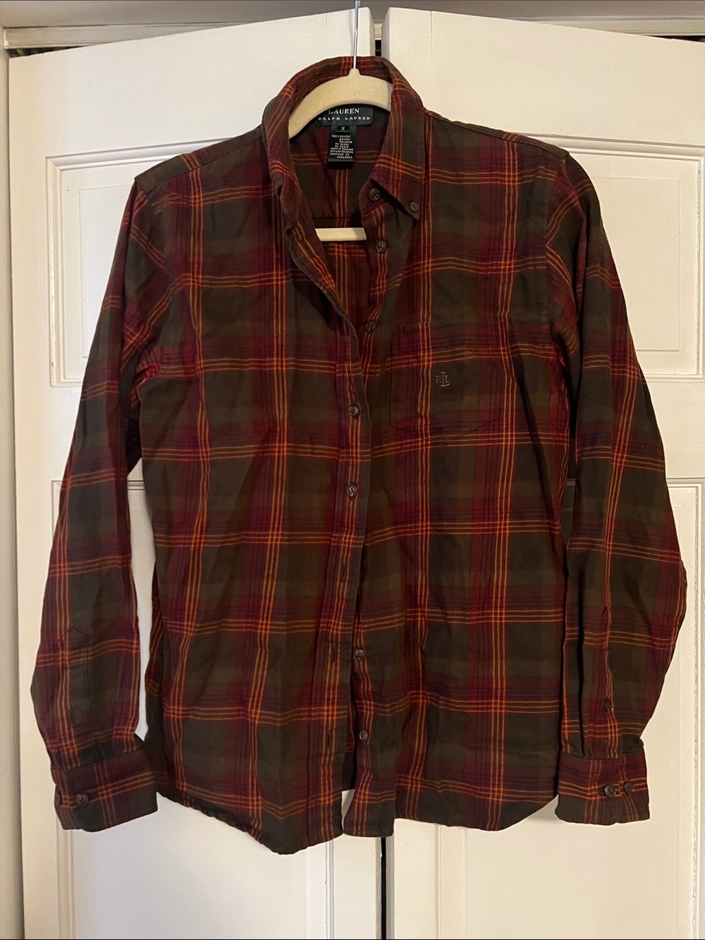 Ralph Lauren women’s Plaid Button-Down Shirt - size S